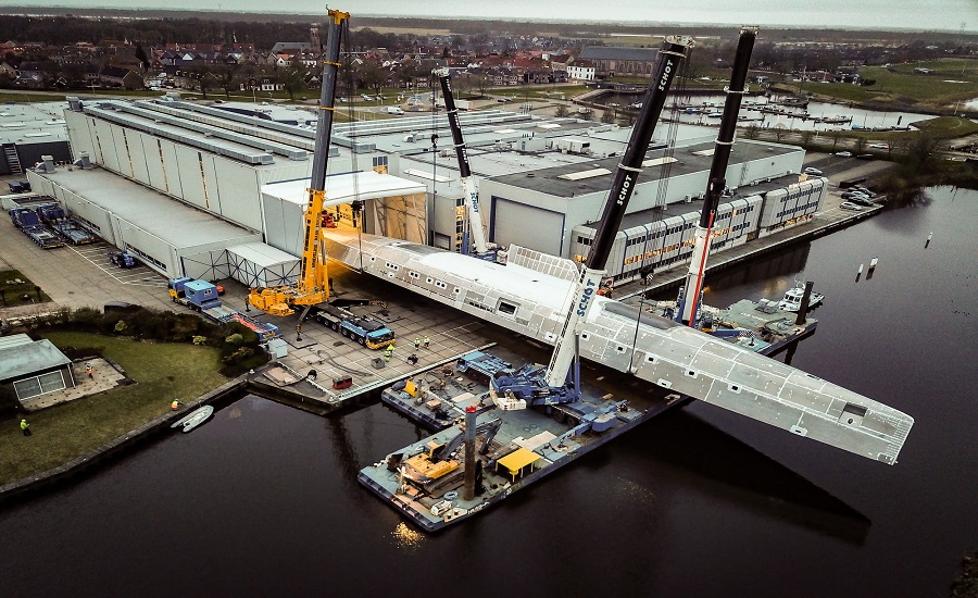 Royal Huisman turns its largest hull ever