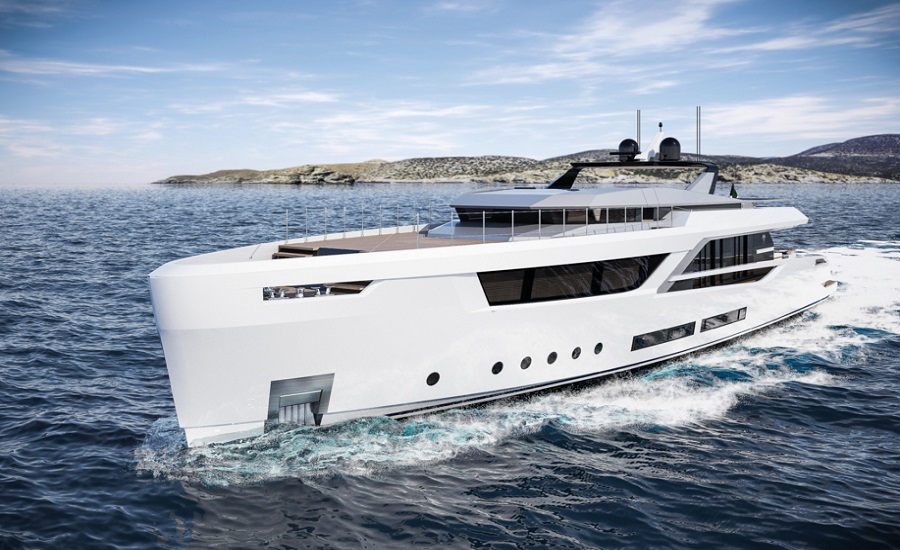 Baglietto presents the latest V-line projects by hotlab of 38m and 41m at fort lauderdale international boat show