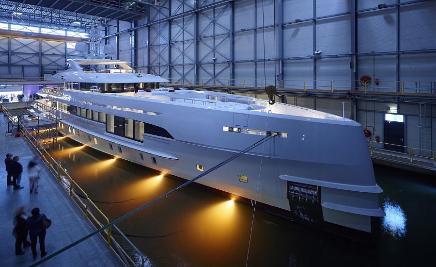 Heesen Yachts launches the world’s first Fast Displacement with hybrid propulsion: Project Nova now christened HOME!