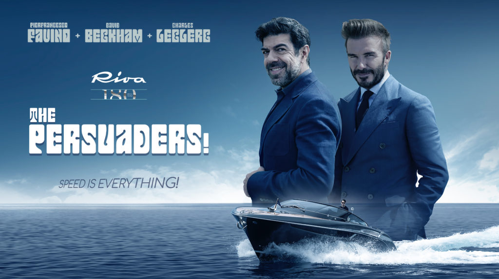 “Riva the Persuaders!” the short film for the brand’s 180th Anniversary is a classy action movie with Favino, Beckham and Leclerc.
