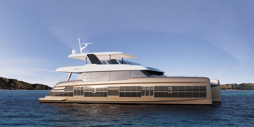 The 80 Sunreef power Eco building an electric super cat