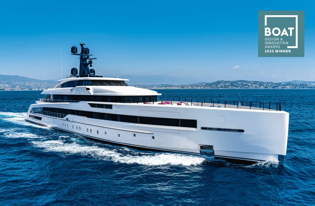 THE CRN M/Y RIO SUPERYACHT WINS AT THE 2023 BOAT INTERNATIONAL DESIGN & INNOVATION AWARDS