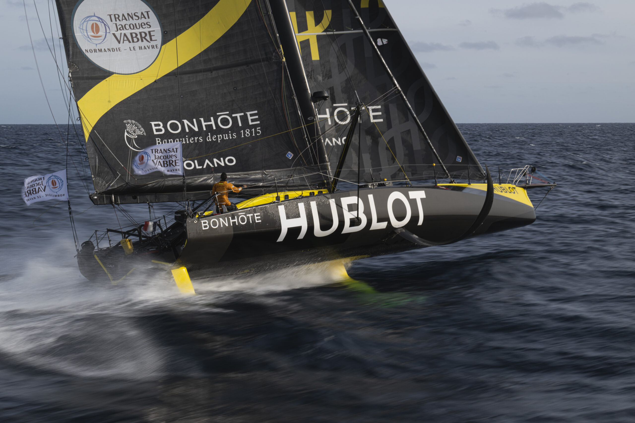 Hublot - Skipper Alan Roura et Simon Koster pour la Transat Jacques Vabre 2023
Photo : Vincent Curutchet / Hublot Sailing team