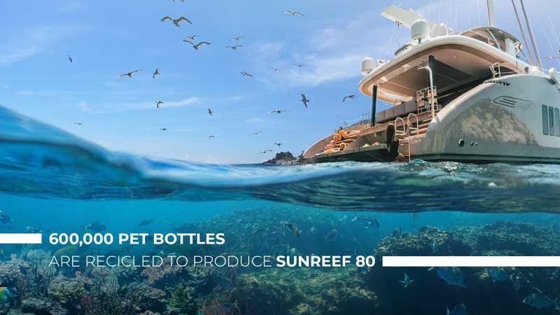 STRUCTURAL FOAM FROM RECYCLED PET BOTTLES INTEGRATED INTO THE YACHT’S STRUCTURE